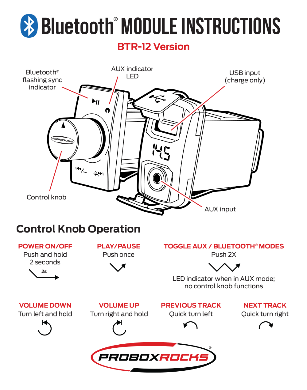BTR-12 module instructions