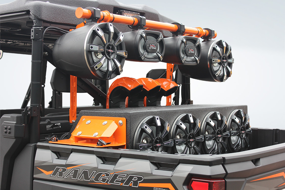 wake tower speakers in truck bed