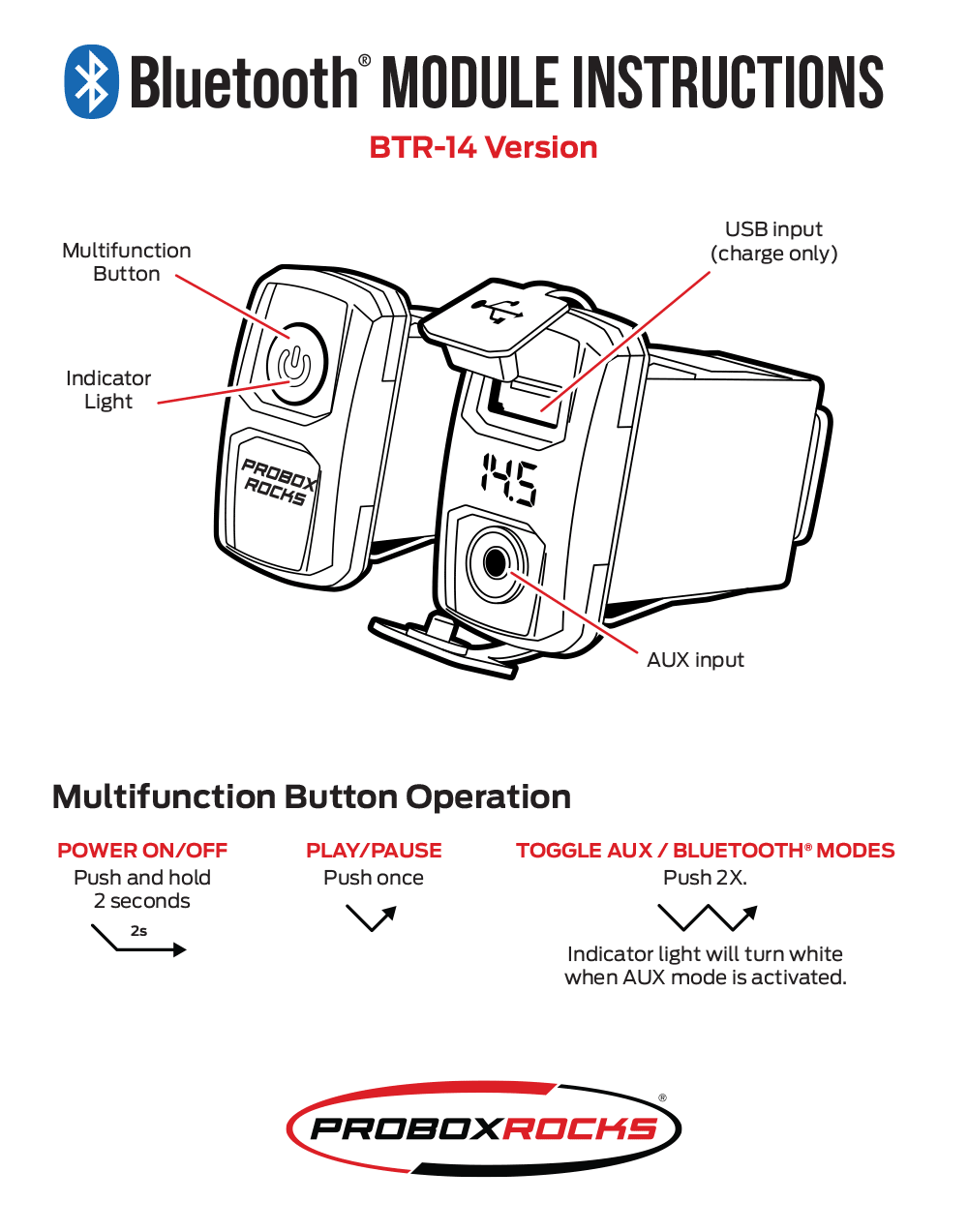 BTR-14 module instructions